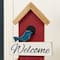 Glitzhome® 30" Solid Wood Birdhouse-Shaped Outdoor Porch Decor Sign